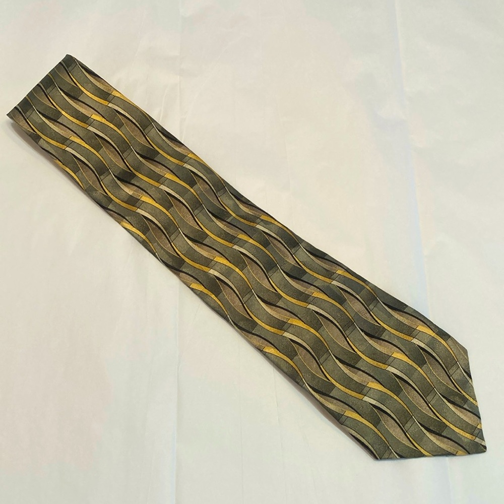 Stafford Silk Gold and Green Men's Tie